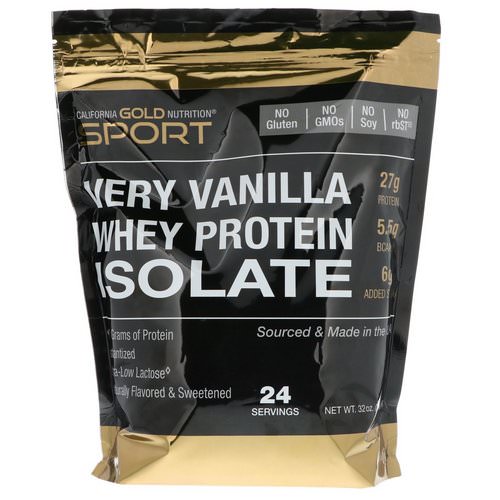 California Gold Nutrition, Very Vanilla Flavor Whey Protein Isolate, 2 lbs (908 g) فوائد