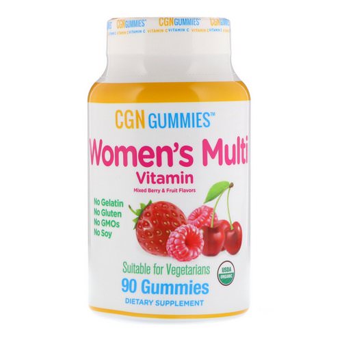 California Gold Nutrition, Women’s Multi Vitamin Gummies, No Gelatin, No Gluten, Organic Mixed Berry and Fruit Flavor, 90 Gummies فوائد