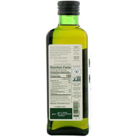 California Olive Ranch, Fresh California Extra Virgin Olive Oil, 16.9 fl oz (500 ml):زيت الزيت,ن ,الخل