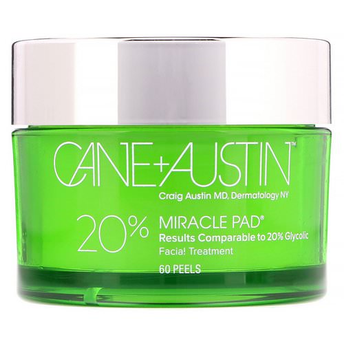 Cane + Austin, Miracle Pad, 20% Glycolic Acid, 60 Peels فوائد
