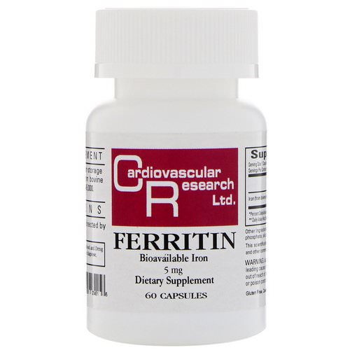 Cardiovascular Research, Ferritin, 5 mg, 60 Capsules فوائد