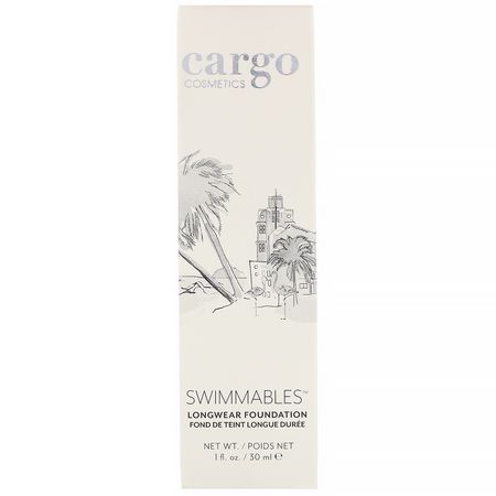 Cargo, Swimmables, Longwear Foundation, 70, 1 fl oz (30 ml):Foundation, وجه