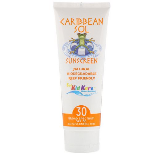 Caribbean Solutions, Sol Kid Kare, Sunscreen, SPF 30, 4 oz فوائد