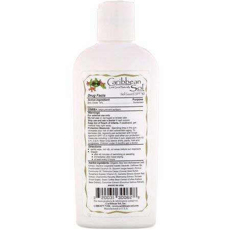 Caribbean Solutions, SolGuard SPF 30, Water Resistant, 6 oz:Body Sunscreen