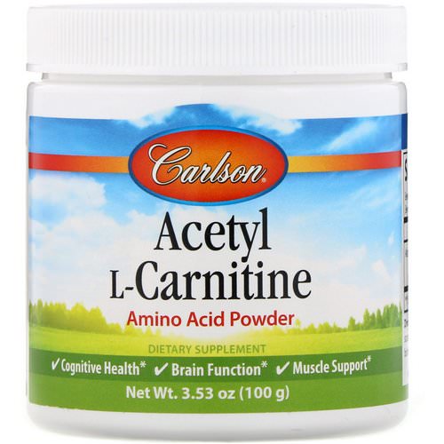 Carlson Labs, Acetyl L-Carnitine, Amino Acid Powder, 3.53 oz (100 g) فوائد