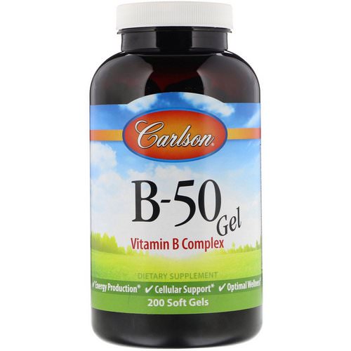 Carlson Labs, B-50 Gel, Vitamin B Complex, 200 Soft Gels فوائد