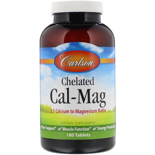 Carlson Labs, Chelated Cal-Mag, 180 Tablets فوائد