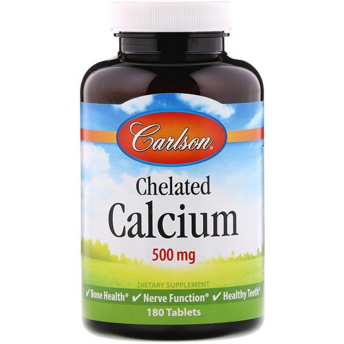 Carlson Labs, Chelated Calcium, 500 mg, 180 Tablets فوائد