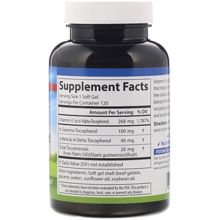 Carlson Labs, E-Gems Elite, Vitamin E, 400 IU (268 mg), 120 Soft Gels:فيتامين E, الفيتامينات