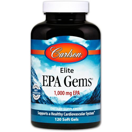 Carlson Labs, Elite EPA Gems, 1000 mg, 120 Soft Gels فوائد