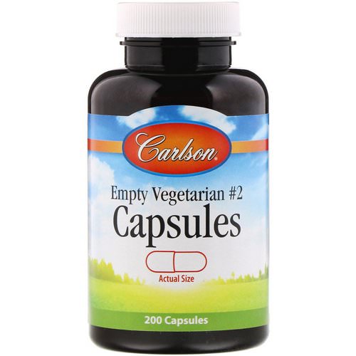 Carlson Labs, Empty Vegetarian #2 Capsules, 200 Capsules فوائد