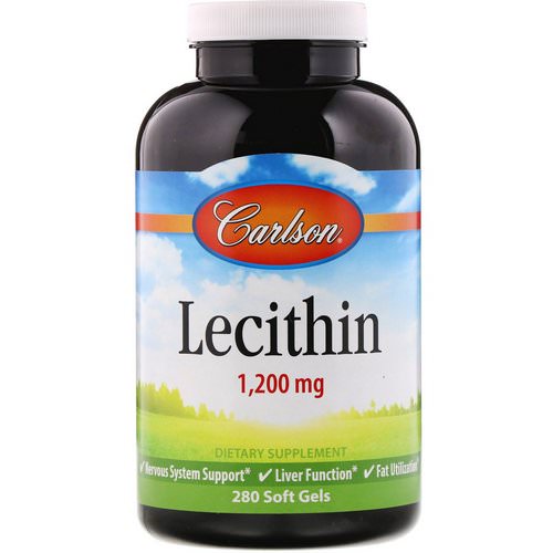 Carlson Labs, Lecithin, 1,200 mg, 280 Soft Gels فوائد
