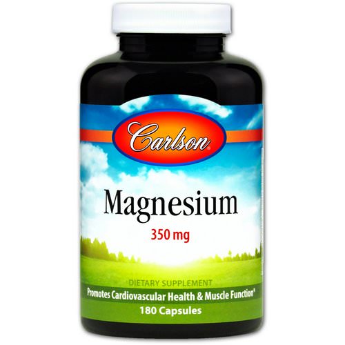 Carlson Labs, Magnesium, 350 mg, 180 Capsules فوائد