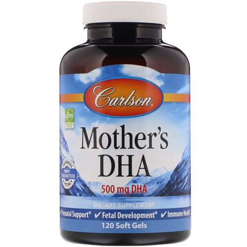 Carlson Labs, Mother's DHA, 500 mg, 120 Soft Gels فوائد