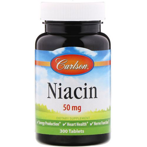 Carlson Labs, Niacin, 50 mg, 300 Tablets فوائد
