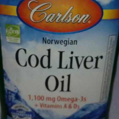 Carlson Labs Cod Liver Oil - زيت كبد سمك القد, Omegas EPA DHA, زيت السمك, المكملات الغذائية