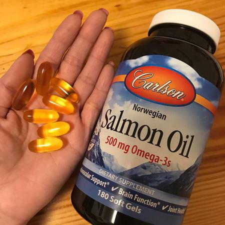 Carlson Labs Salmon Oil - زيت السلم,ن, Omegas EPA DHA, زيت السمك, المكملات الغذائية