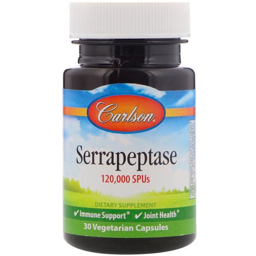 Carlson Labs, Serrapeptase, Delayed Release, 120,000 SPUs, 30 Vegetarian Capsules فوائد