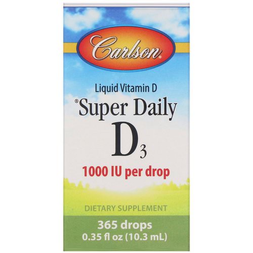 Carlson Labs, Super Daily D3, 1,000 IU, 0.35 fl oz (10.3 ml) فوائد