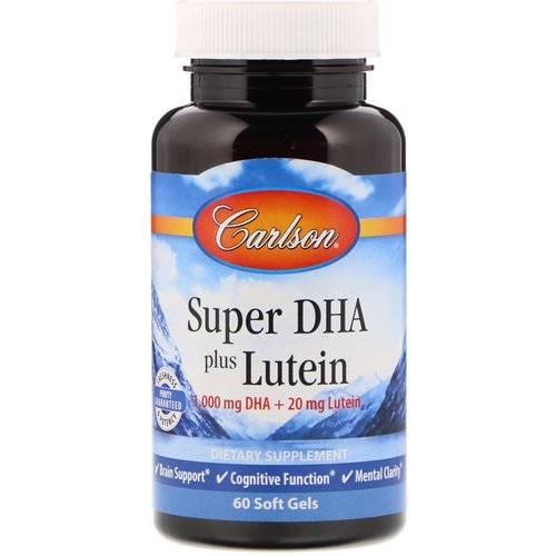 Carlson Labs, Super DHA Plus Lutein, 60 Softgels فوائد