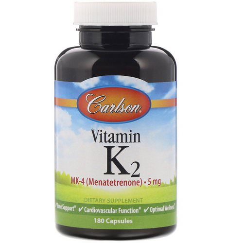 Carlson Labs, Vitamin K2, MK-4 (Menatetrenone), 5 mg, 180 Capsules فوائد
