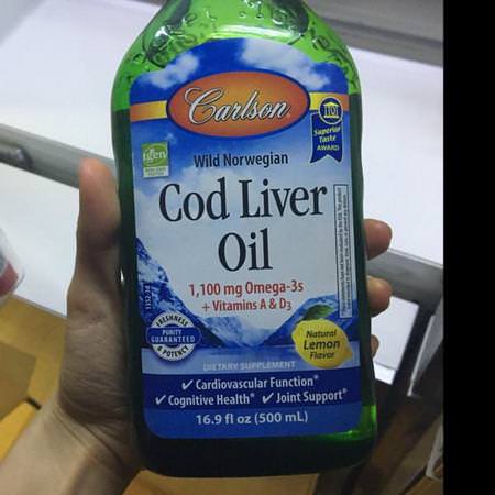 Carlson Labs Cod Liver Oil - زيت كبد سمك القد, Omegas EPA DHA, زيت السمك, المكملات الغذائية