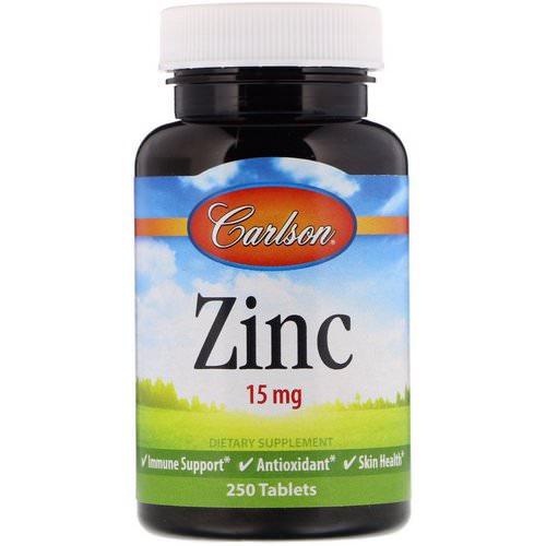 Carlson Labs, Zinc, 15 mg, 250 Tablets فوائد