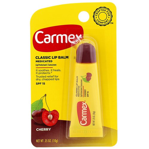 Carmex, Classic Lip Balm, Medicated, Cherry, SPF 15, .35 oz (10 g) فوائد