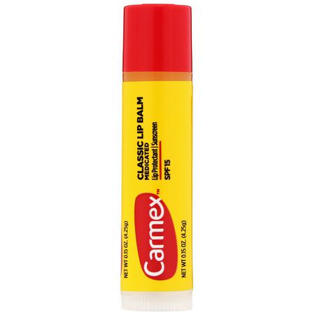 Carmex, Classic Lip Balm, Medicated, SPF 15, .15 oz (4.25 g):SPF, Medicated