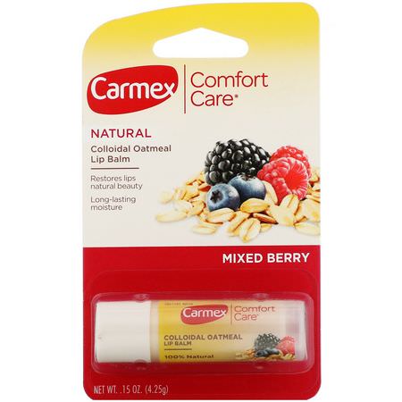 Carmex, Comfort Care, Colloidal Oatmeal Lip Balm, Mixed Berry, .15 oz (4.25 g):مرطب الشفاه, العناية بالشفاه