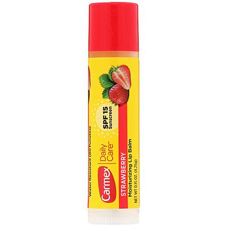 Carmex, Daily Care, Moisturizing Lip Balm, Strawberry, SPF 15, .15 oz (4.25 g):SPF, مرهم الشفة