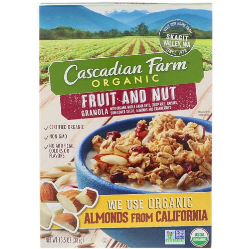Cascadian Farm, Organic, Granola, Fruit and Nut, 13.5 oz (382 g) فوائد