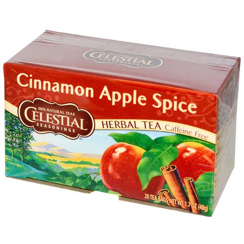 Celestial Seasonings, Cinnamon Apple Spice, Caffeine Free, 20 Tea Bags, 1.7 oz (48 g) فوائد