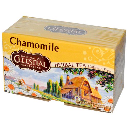 Celestial Seasonings, Herbal Tea, Caffeine Free, Chamomile, 20 Tea Bags, 0.9 oz (25 g) فوائد