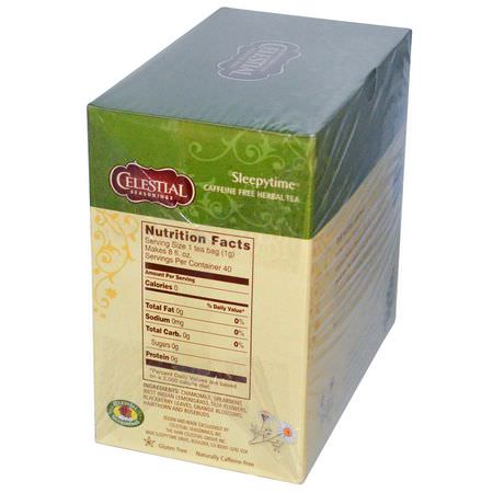 Celestial Seasonings, Herbal Tea, Caffeine Free, Sleepytime, 40 Tea Bags, 2.0 (58 g):شاي طبي, شاي أعشاب