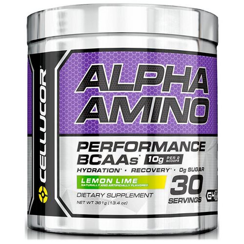 Cellucor, Alpha Amino. Performance BCAAs, Lemon Lime, 13.4 oz (381 g) فوائد