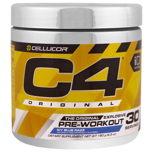 Cellucor, C4 Original Explosive, Pre-Workout, Icy Blue Razz, 6.3 oz (180 g) فوائد