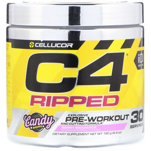 Cellucor, C4 Ripped Pre-Workout, Berry Brainiacs, 6.3 oz (180 g) فوائد