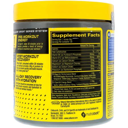 Cellucor, C4 Sport, Pre-Workout, Watermelon, 9.5 oz (270 g):المنبه, المكملات الغذائية قبل التمرين