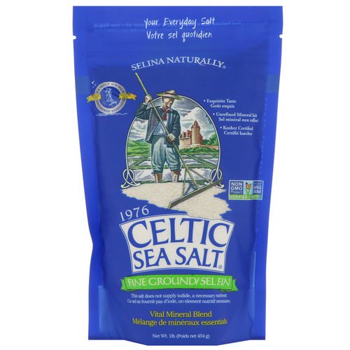 Celtic Sea Salt, Fine Ground, Vital Mineral Blend, 1 lb (454 g) فوائد