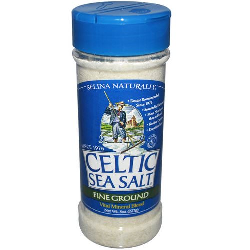 Celtic Sea Salt, Fine Ground, Vital Mineral Blend Shaker Jar, 8 oz (227 g) فوائد