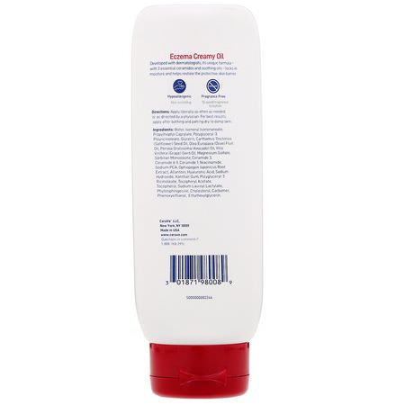 CeraVe, Eczema Creamy Oil, For Extra Dry, Itchy Skin, 8 fl oz (236 ml):حكة في الجلد, جافة