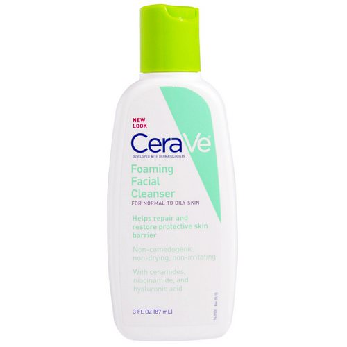 CeraVe, Foaming Facial Cleanser, 3 fl oz (87 ml) فوائد