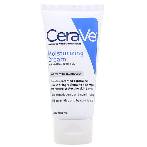 CeraVe, Moisturizing Cream, For Normal to Dry Skin, 1.89 fl oz (56 ml) فوائد