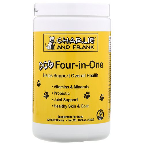 Charlie & Frank, Dog Four-in-One, 120 Soft Chews فوائد