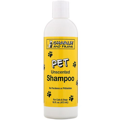 Charlie & Frank, Pet Shampoo, Unscented, 16 fl oz (473 ml) فوائد
