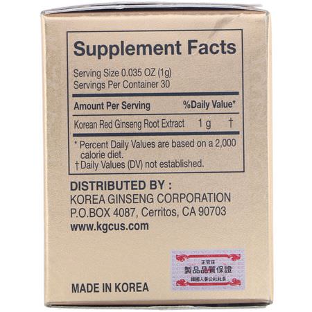 Cheong Kwan Jang, Korean Red Ginseng Extract, 1.06 oz (30 g):الجينسنغ, المعالجة المثلية
