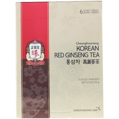 Cheong Kwan Jang, Korean Red Ginseng Tea, 50 Packets, 0.105 oz (3 g) Each فوائد