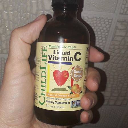 ChildLife, Essentials, Liquid Vitamin C, Natural Orange Flavor, 4 fl oz (118.5 mL)