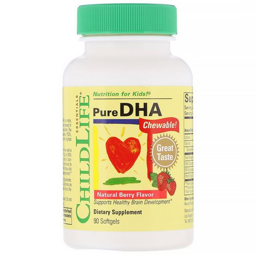 ChildLife, Pure DHA, Natural Berry Flavor, 90 Softgels فوائد